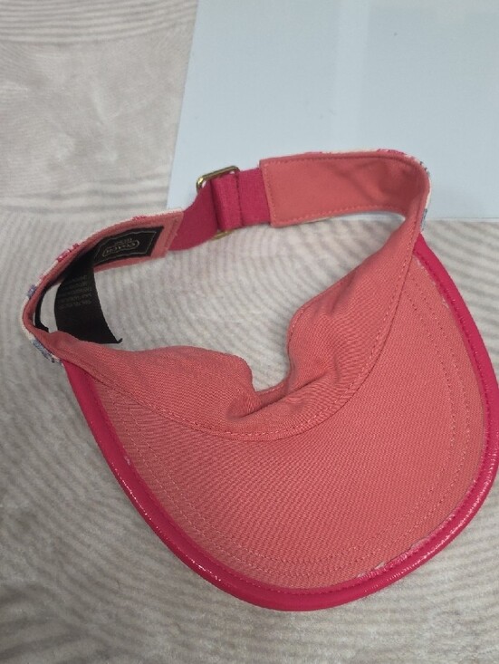Coach Pink Multicolor Signature Print Visor main image 6